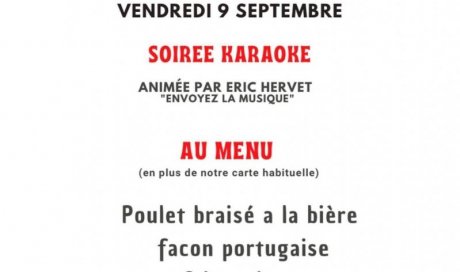 Soirée karaoké vendredi 9 septembre au restaurant le Pinocchio Issoire.